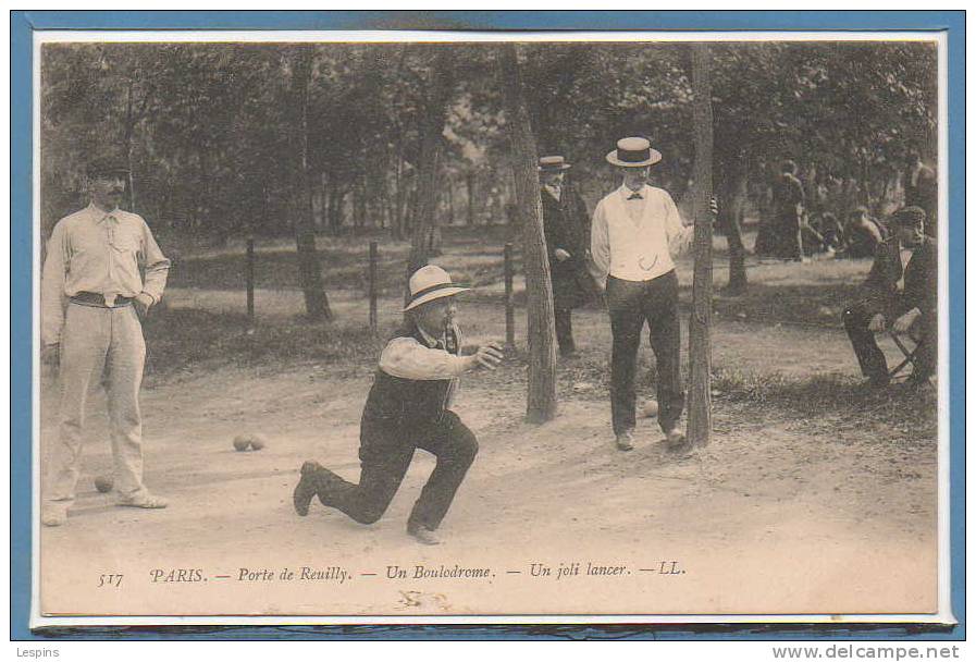 SPORT - Pétanque - Paris - Porte De Reuilly - Un Boulodrome - Un Joli Lancer - Boule/Pétanque