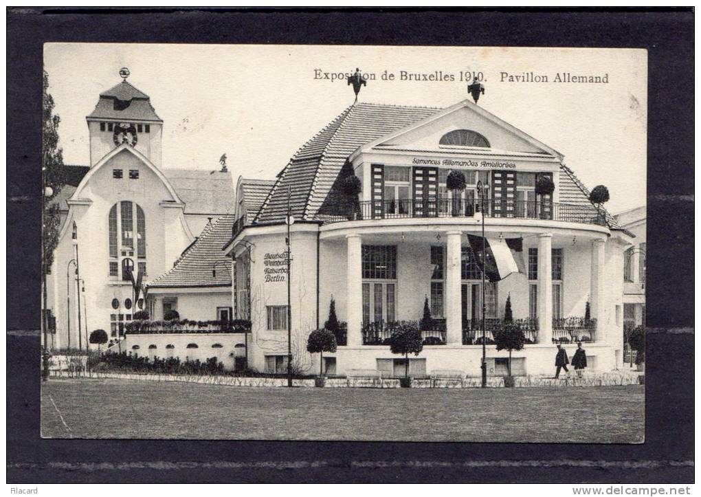 30729     Belgio,  Exposition  De    Bruxelles  1910,  Pavillon  Allemand,  VG  1910 - Mostre Universali