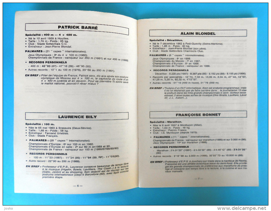 L'EQUIPE DE FRANCE - EUROPEAN ATHLETICS CHAMPIONSHIPS 1990. Athletisme Athletik Atletismo Atletica Programme Programm - Athlétisme