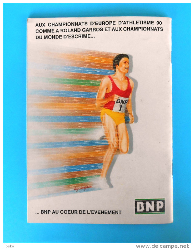 L'EQUIPE DE FRANCE - EUROPEAN ATHLETICS CHAMPIONSHIPS 1990. Athletisme Athletik Atletismo Atletica Programme Programm - Athletics