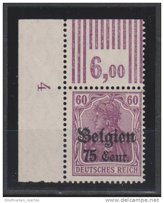 Belgien,21a,OR Walze 3.7.3,postfrisch, - Besetzungen 1914-18