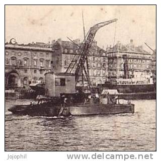 Rouen - Les Quais - Bateau Grue - Circulé - Rouen