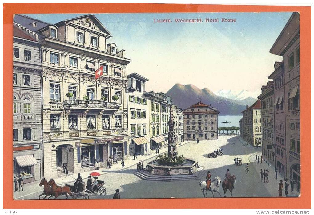 K209, Lucerne, Luzern, Weinmarkt , Hotel Krone, Non Circulée - Luzern