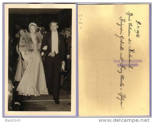Vintage Photo Luxemburg Großherzogtum Hochzeit 9.4.1953 Lot Aus 6 Bildern (187) - Koninklijke Familie