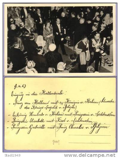Vintage Photo Luxemburg Großherzogtum Hochzeit 9.4.1953 Lot Aus 6 Bildern (187) - Grossherzogliche Familie