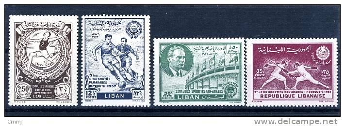 1957 - LIBANO - LEBANON - Scott Nr. 313/314 + C243/244 - Mi. 597A/600A - NH/Mint - (S27082012...) - Libano