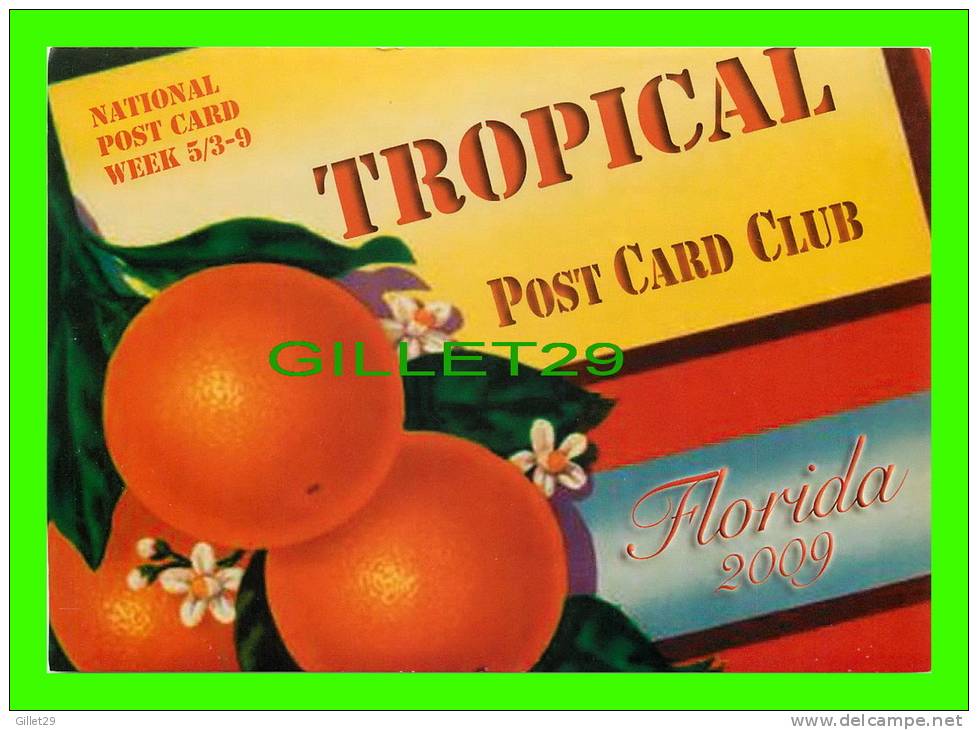ADVERTISING - THE TROPICAL POST CARD CLUB, POMPANO BEACH, FL - OLSON CIVIC CENTER - - Publicité