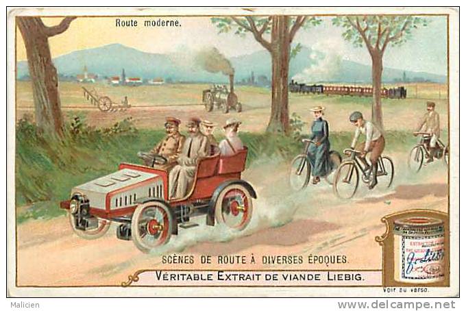 Chromo -ref 316- Liebig - Route Moderne -voiture Automobile - Chromo Bon Etat - - Liebig