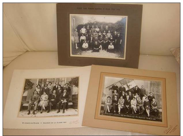 Lot De 3 Photos Anciennes Classe Ecole Conscrits ISERE (Voiron St Jean De Moirans St Joseph De Riviere) - Non Classés