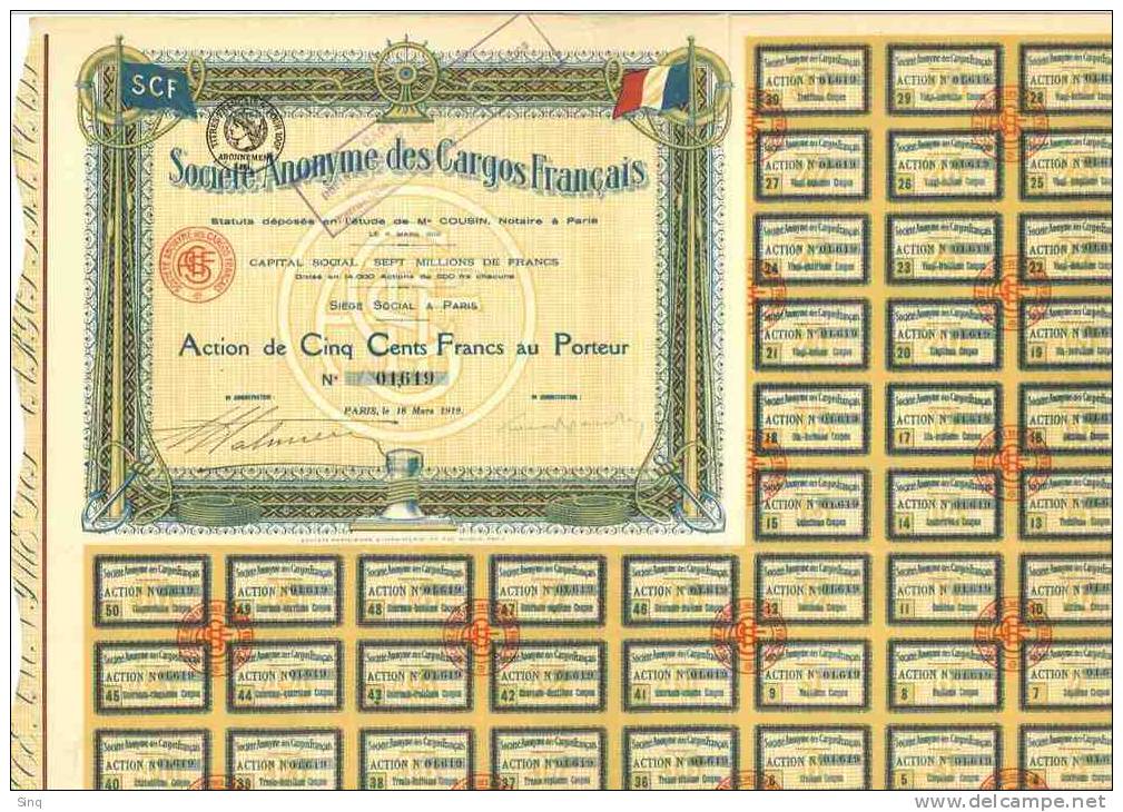 Cargos Francais 18 Mars 1919 - Navigazione