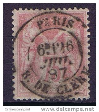 France: Yv 81 Mi 66 Type II , Oblitéré/cancelled, - 1876-1898 Sage (Type II)