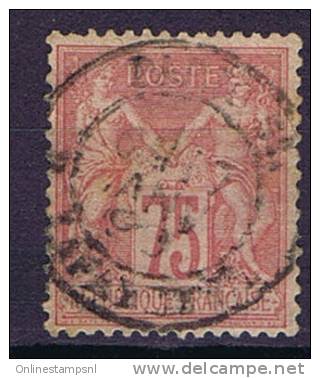 France: Yv 81 Mi 66 Type II , Oblitéré/cancelled, - 1876-1898 Sage (Type II)