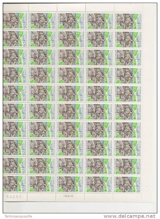 SAINT-CLOUD LA GRANDE CASCADE DU PARC     + FEUILLE DE 50 TIMBRES A 3,70 FRANCS - Full Sheets