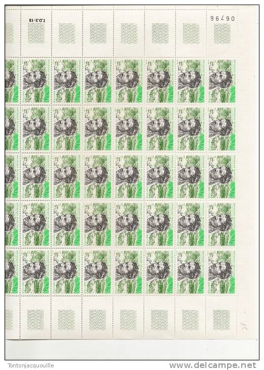 ALAIN COLAS     + FEUILLE DE 50 TIMBRES A 3,70 FRANCS - Full Sheets