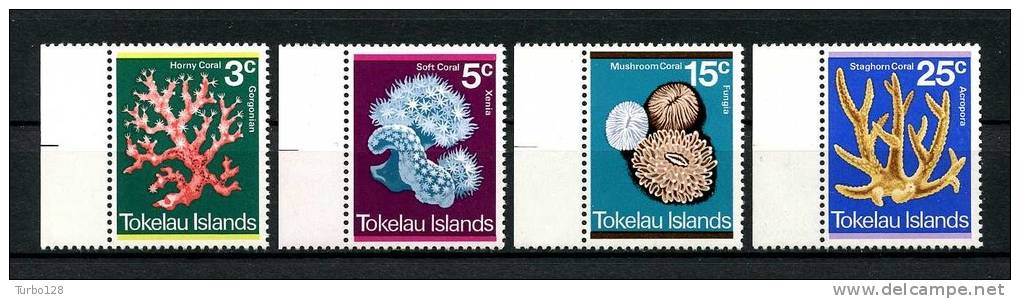 **TOKELAU  1973  N° 37à40  **  Superbe.  Cote: 12,50&euro;  (Coraux, Corals) - Tokelau