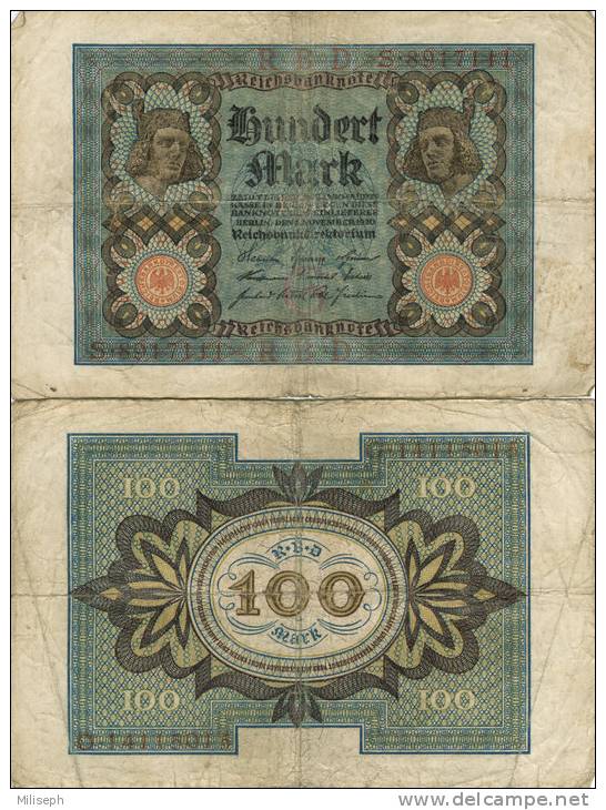 LOT - Billet De Banque Allemand - 100 Marks - 1920 - 183 Exelmplaires -       (2576) - 100 Mark