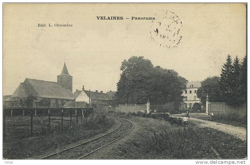 Velaines :  Panorama  ( Ecrit 1912 Avec Timbre ) - Celles