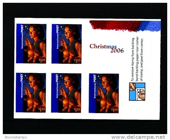 AUSTRALIA - 2006  CHRISTMAS  SELF-ADHESIVE  SHEETLET  MINT NH - Blocks & Sheetlets