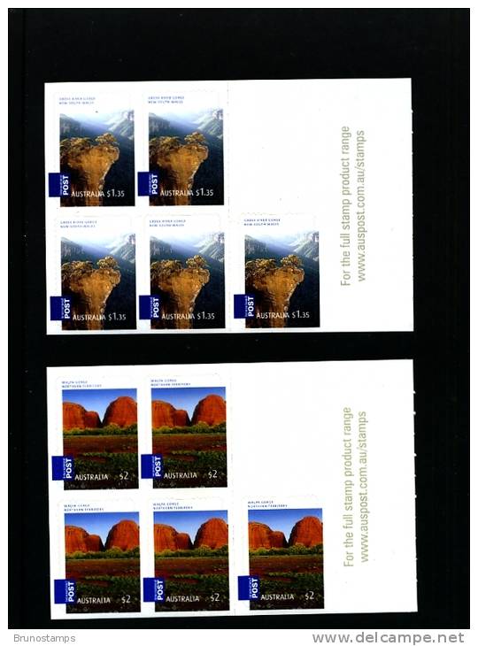 AUSTRALIA - 2008  GORGEOUS AUSTRALIA  TWO SELF-ADHESIVE SHEETLETS MINT NH - Blocks & Sheetlets