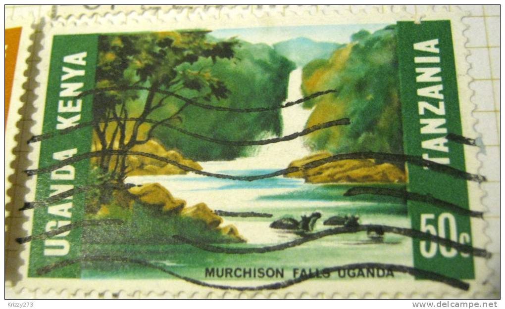 Kenya Uganda Tanzania 1966 Murchison Falls Uganda 50c - Used - Kenya, Ouganda & Tanzanie