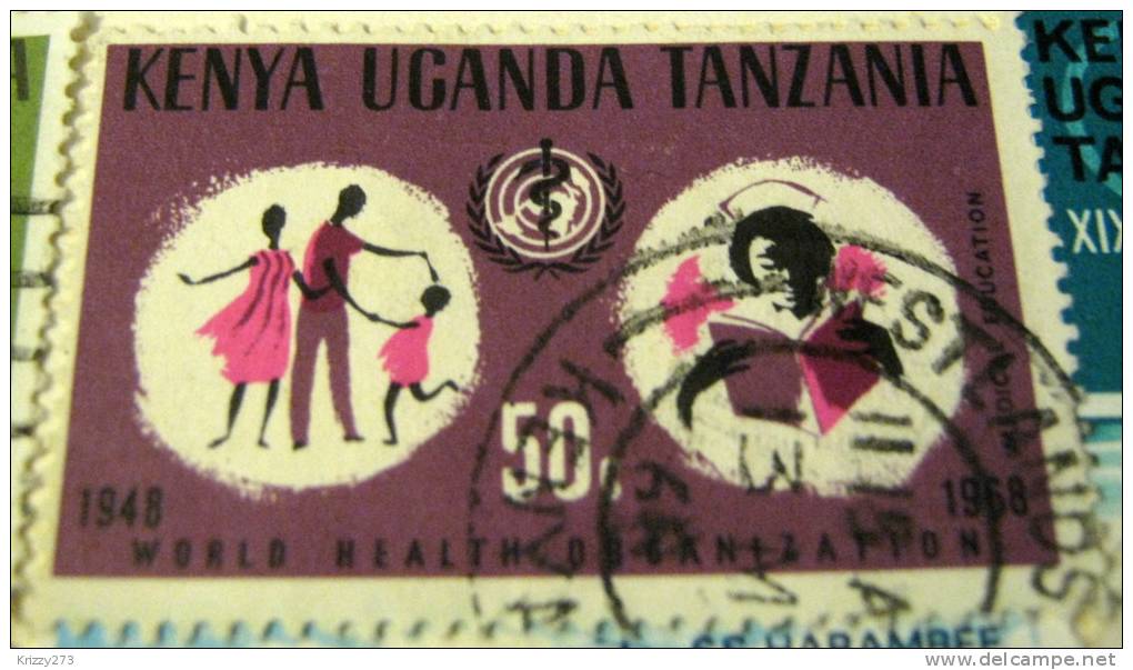 Kenya Uganda Tanzania 1968 20th Anniversary WHO Medical Education 50c - Used - Kenya, Uganda & Tanzania