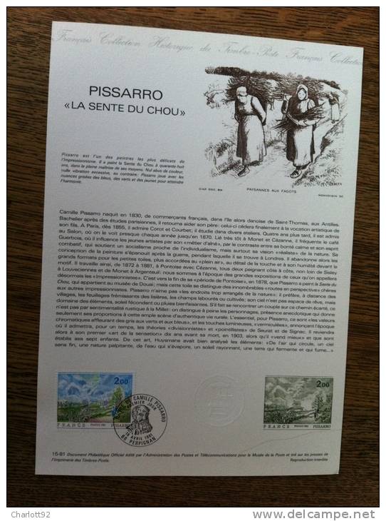 Collection Historique Du Timbre-Poste Français PISSARRO La Sente Du Chou - Full Sheets