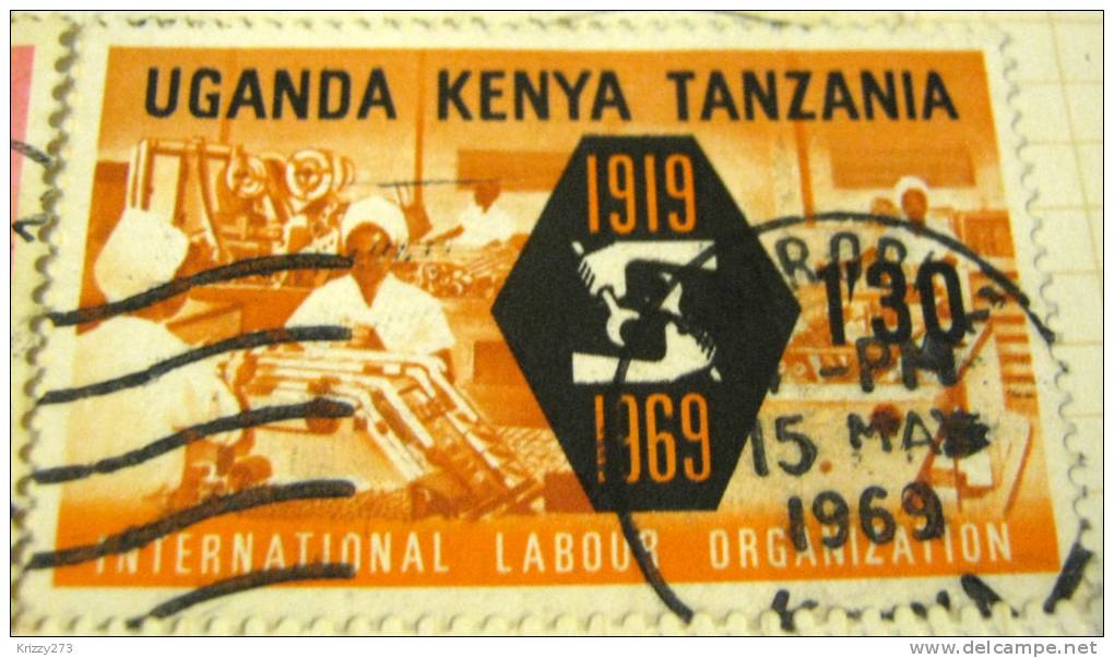 Kenya Uganda Tanzania 1969 International Labour Organisation 50th Anniversary 1.30s - Used - Kenya, Uganda & Tanzania