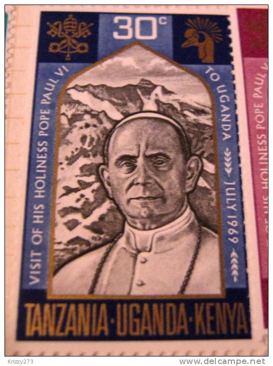 Kenya Uganda Tanzania 1969 Pope Paul VI Visit30c - MH - Kenya, Uganda & Tanzania