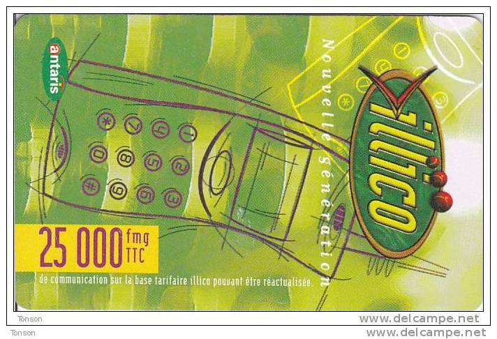 Madagascar, 25000fmg GSM Illico, Telephone, 2 Scans. - Madagascar