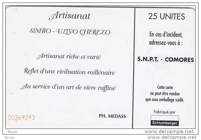 Comoros, COM-13, 25Units,Artisanat, Red BN, 2 Scans - Comore