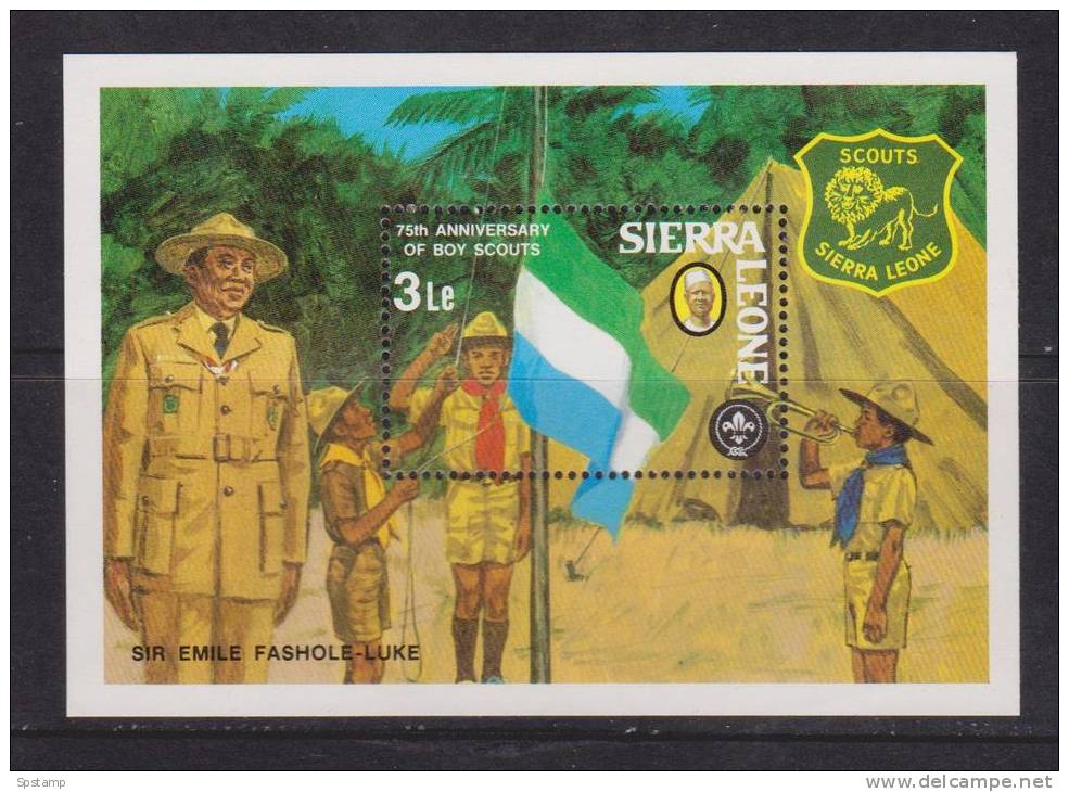 Sierra Leone 1982 Boy Scout Anniversary Miniature Sheet MNH - Sierra Leone (1961-...)