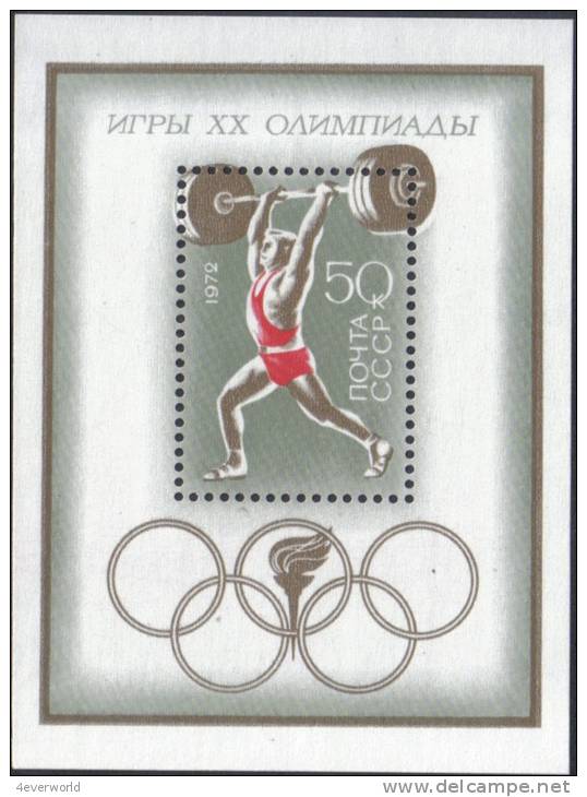 1972 20th Olympic Games Weightlifting Russia Stamp MNH - Collections