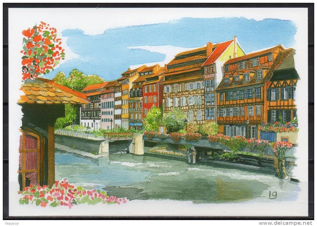 Alsace - Strasbourg - Carte Postale D'après Une Aquarelle - Straatsburg