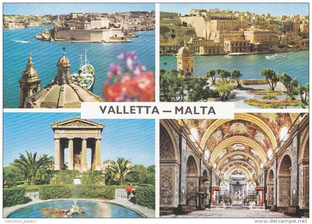 Cp , MALTE , VALLETTA , Multi-Vues - Malta