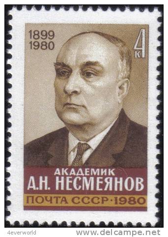 1980 Academician A.N.Nesmeyanov 1899-1980 Russia Stamp MNH - Collezioni