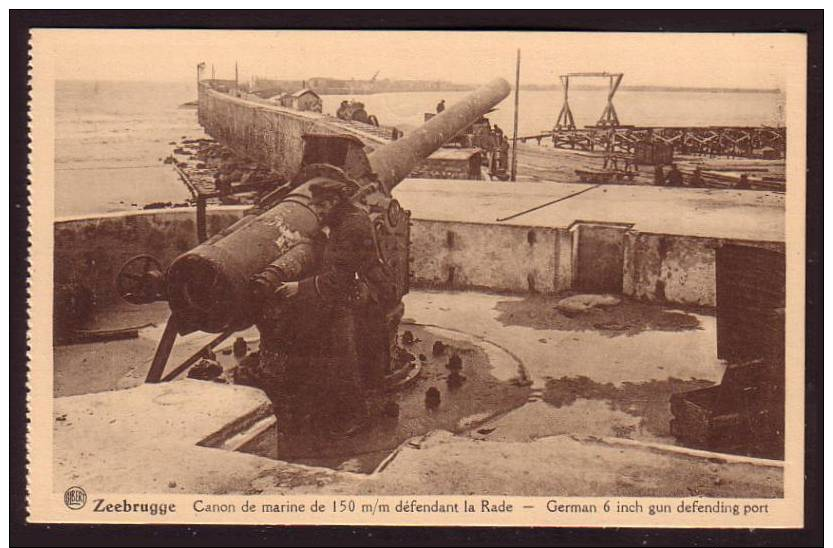 Zeebrugge - Canon De Marine De 150 Mm Défendant La Rade - Zeebrugge