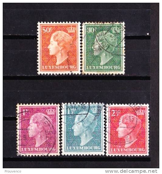 LUXEMBOURG 1948 /58  YT  546  417 418 419 421A - Used Stamps