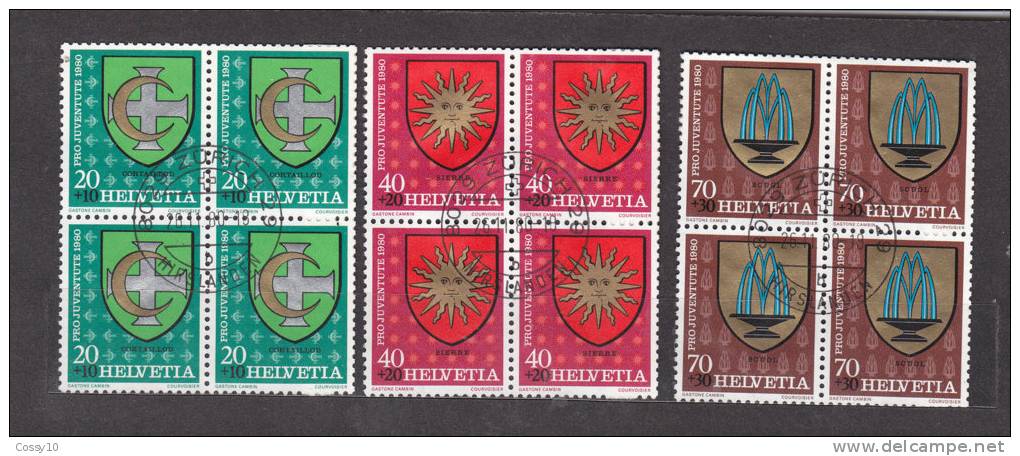 1980  BLOCS  DE 4              N°  273 à 276  OBLITERES  CATALOGUE  ZUMSTEIN - Used Stamps