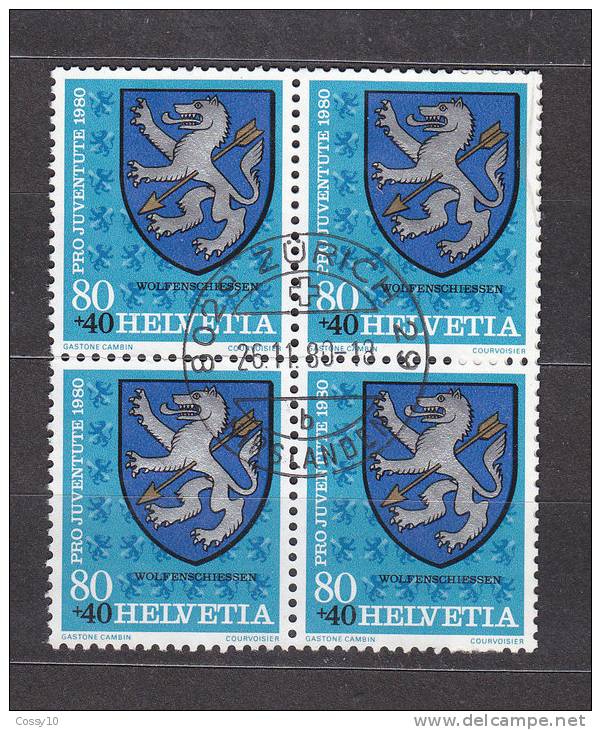 1980  BLOCS  DE 4              N°  273 à 276  OBLITERES  CATALOGUE  ZUMSTEIN - Used Stamps