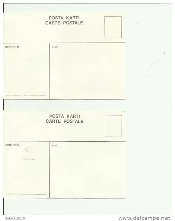 TURKEY 1981 – SET OF 2 POSTAL CARDS 100 YEARS ATATURK BIRTH – BALKANFILA STAMP EXHIBITION EACH  W 1 ST OF 50 LS – ISTAMB - Storia Postale