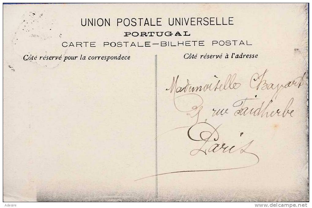 1907 Portugal PALACIO MONSERRATE - CINTRA, Gelaufen 1907 Von Lisboa Nach Paris, Sehr Schöne Frankierung Und Stempel ... - Lisboa