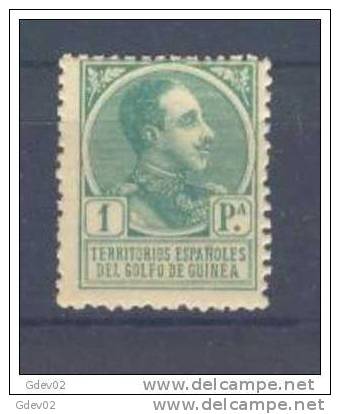 GUI138-A627.Guinee.Guinea    Española.ALFONSO Xlll.1919.(Ed138**) Sin Charnela.MUY BONITO. - Guinée Espagnole