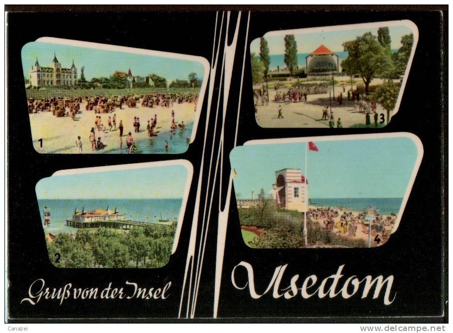 AK Usedom: Zinnowitz, Ahlbeck, Heringsdorf, Bansin, Ung, 1964 - Usedom