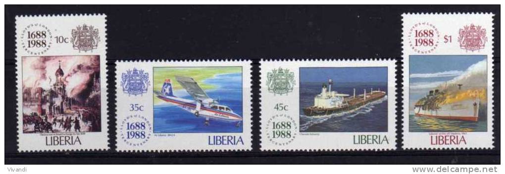 Liberia - 1988 - 300th Anniversary Of LLoyd's Of London - MNH - Liberia