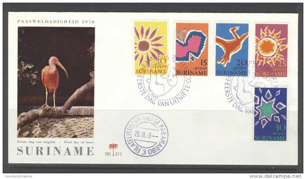 SURINAME 1970 FDC E73  PASEN EASTERN BLANCO VERY FINE - Suriname ... - 1975