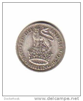 GREAT BRITAIN    1  SHILLING SILVER  1936  (KM # 833) - I. 1 Shilling