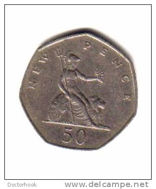 GREAT BRITAIN    50  NEW  PENCE  1969 (KM # 913) - 50 Pence