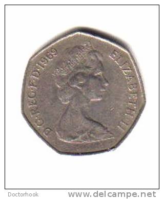 GREAT BRITAIN    50  NEW  PENCE  1969 (KM # 913) - 50 Pence