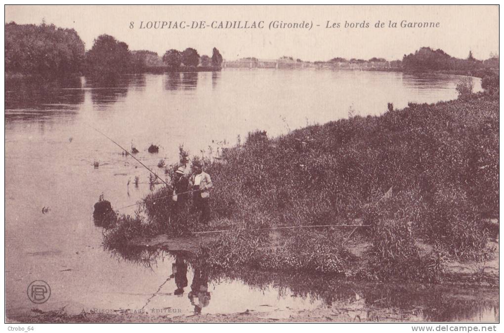 CPA LOUPIAC-DE-CADILLAC 33 - Les Bords De La Garonne - Cadillac