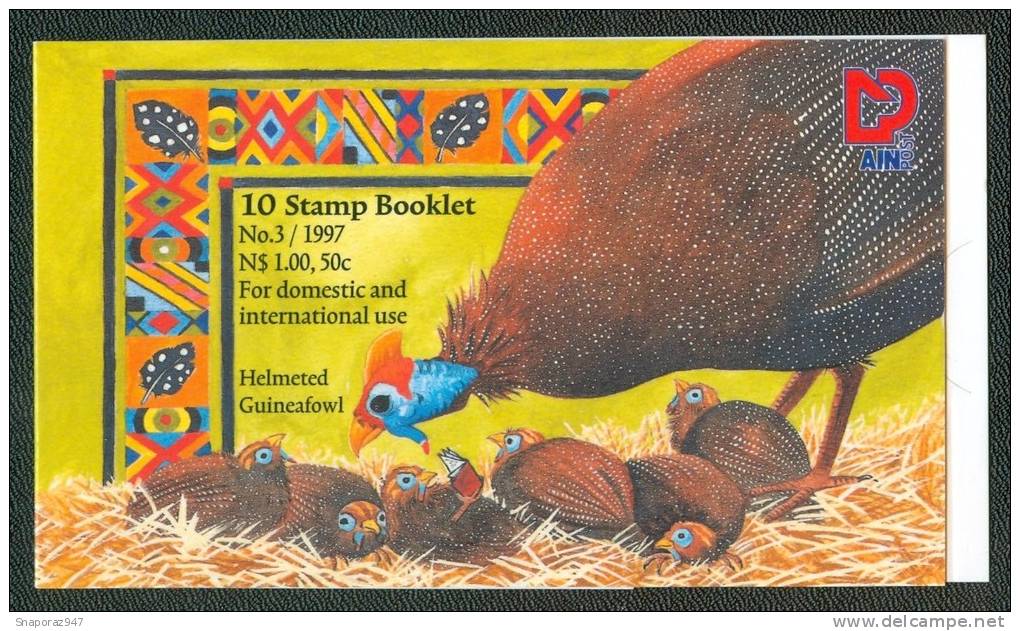 1997 Namibia Fauna Galli Roosters Coqs Uccelli Birds Vogel Oiseaux Booklet Complete 2 Scans -L67 - Namibia (1990- ...)